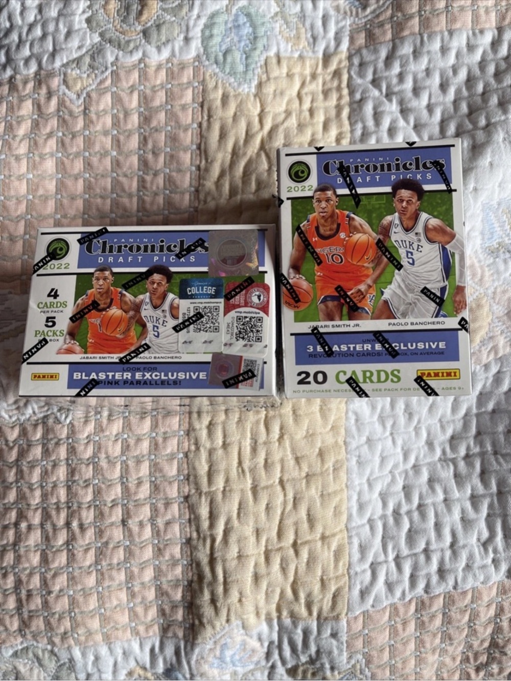 Panini Chronicles 2022 Draft Picks Basketball Card Blaster Box - Lot of 2 boxes